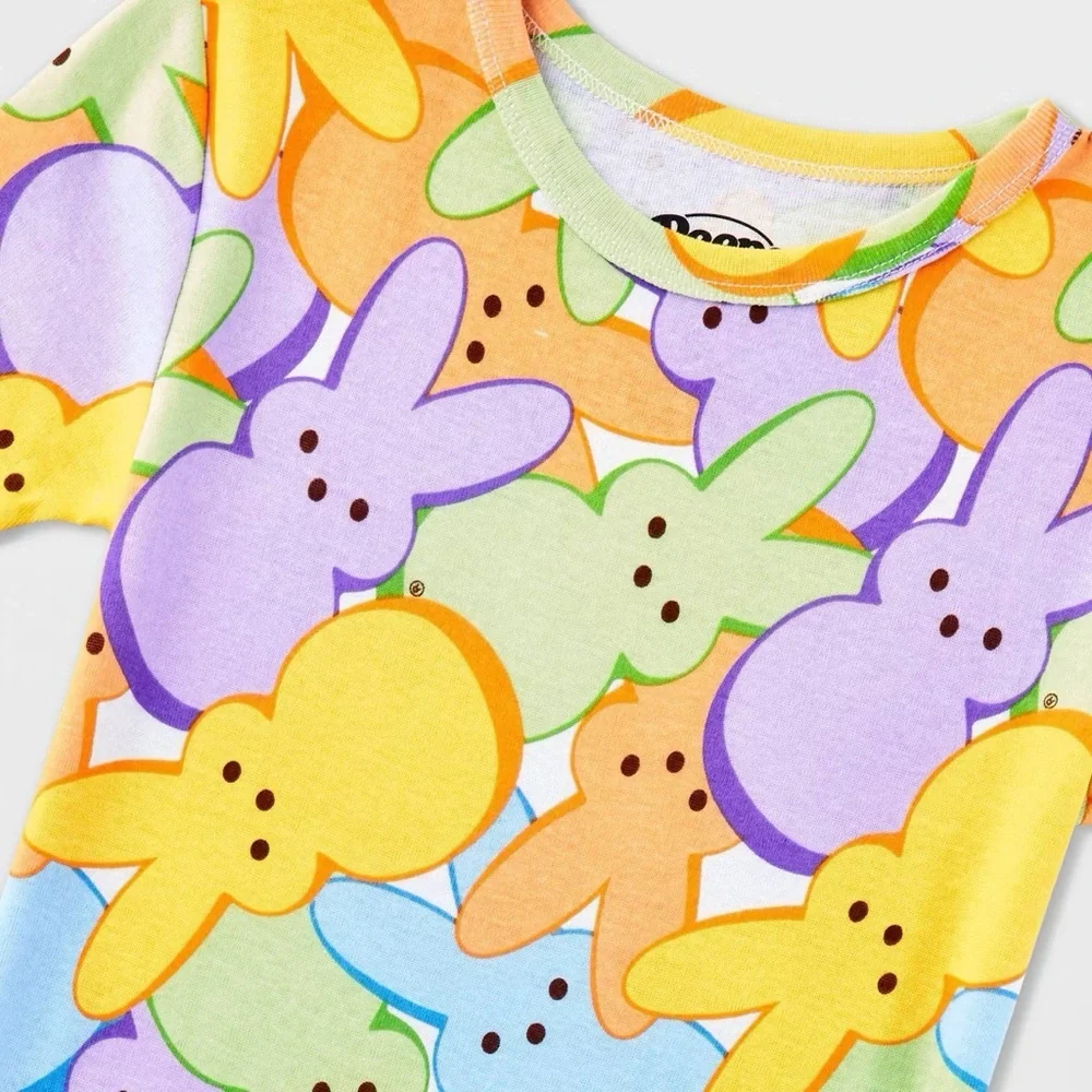 Kids' nwt Peeps Easter 2pc Short Sleeve Pajama Set - Blue/Yellow/Green